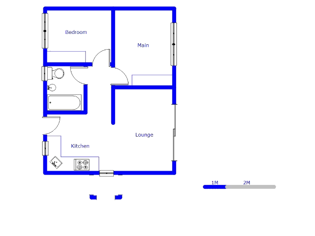 Floor plan of the property in Witpoortjie