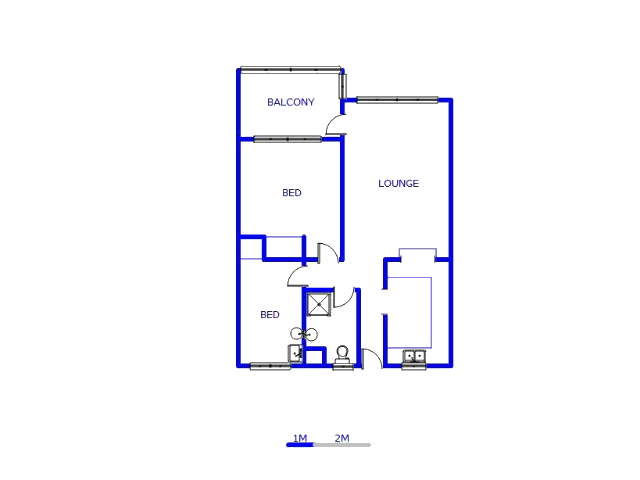 Floor plan of the property in Vanderbijlpark