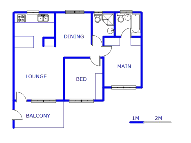 Floor plan of the property in Ferndale - JHB