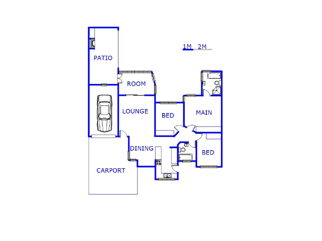 Floor plan of the property in Krugersdorp