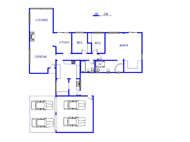 Floor plan of the property in Vanderbijlpark