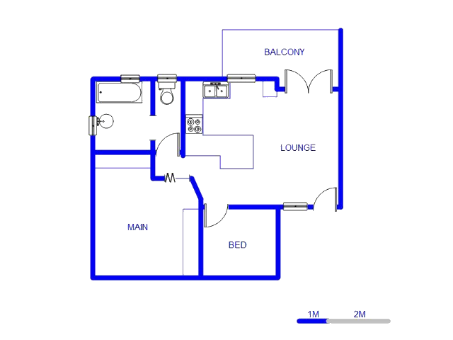 Floor plan of the property in Suiderberg