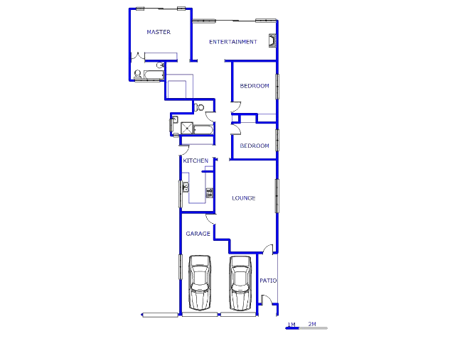 Floor plan of the property in Westdene (JHB)