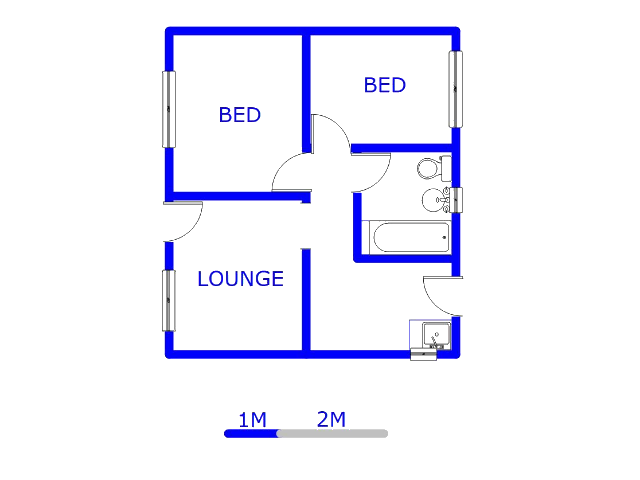 Floor plan of the property in Evaton West