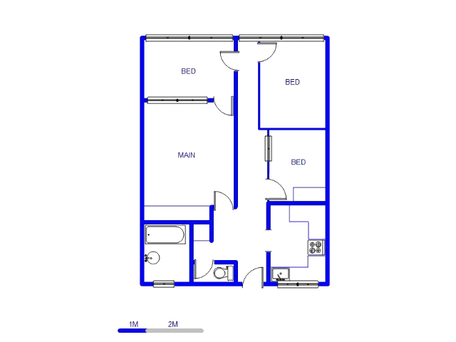 Floor plan of the property in Sunnyside