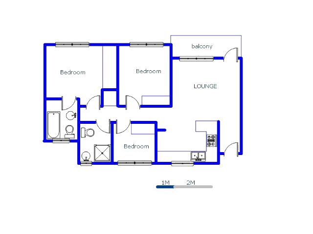 Floor plan of the property in Edenvale