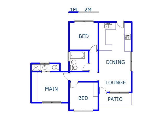 Floor plan of the property in Tongaat