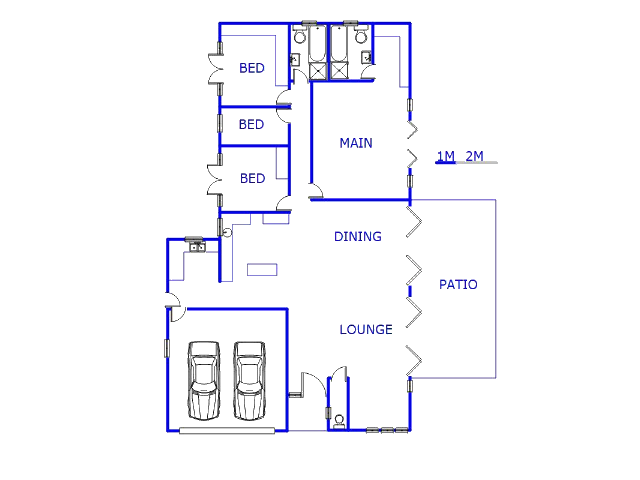 Floor plan of the property in Hillcrest - KZN