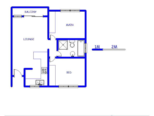 Floor plan of the property in Rosettenville