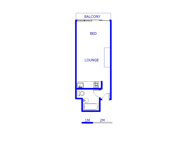 Floor plan of the property in Ferreiras Dorp