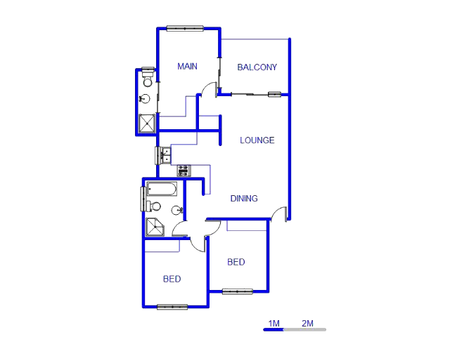 Floor plan of the property in Kyalami Hills