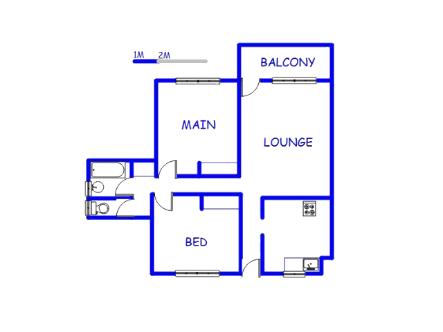 Floor plan of the property in Pinetown 