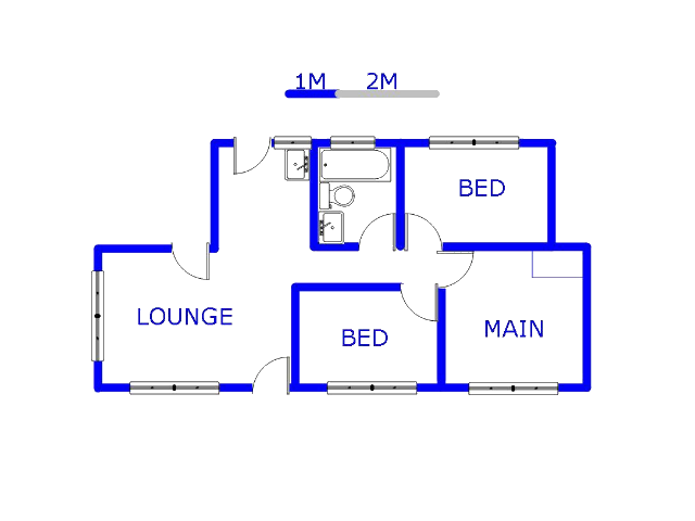 Floor plan of the property in Evaton