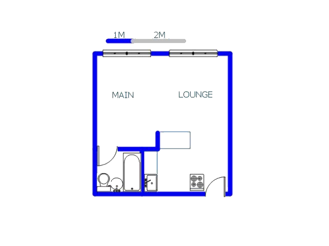 Floor plan of the property in Johannesburg Central