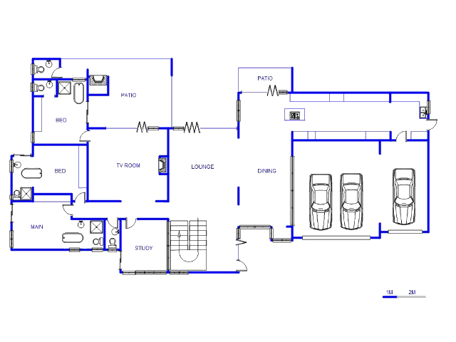 Floor plan of the property in Waterkloof Estates