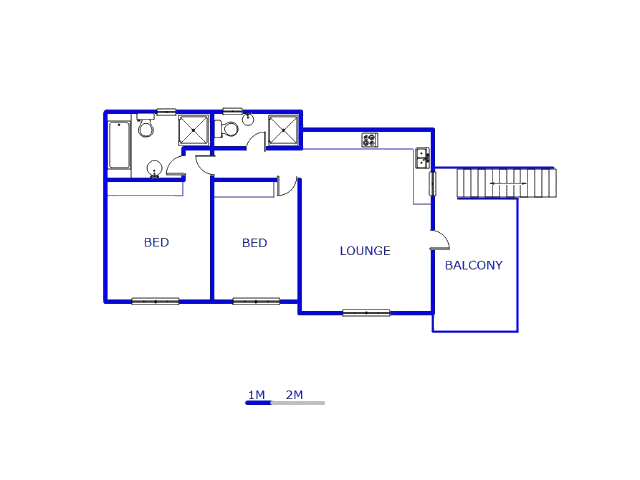 Floor plan of the property in Fourways