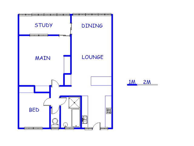 Floor plan of the property in Ferndale - JHB