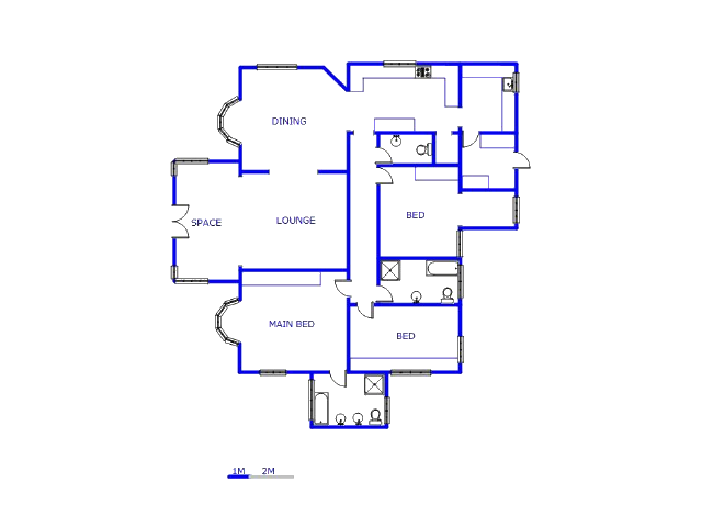 Floor plan of the property in Raedene
