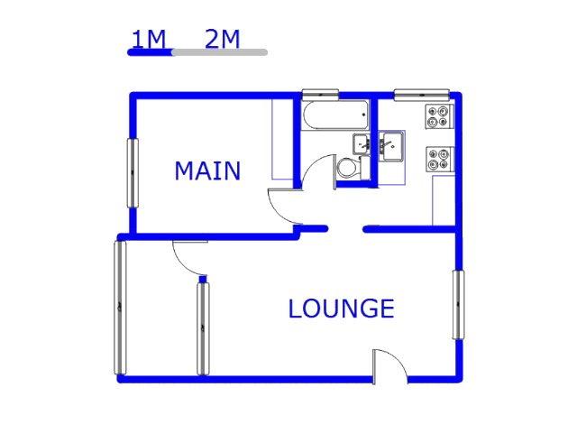 Floor plan of the property in Morningside - DBN