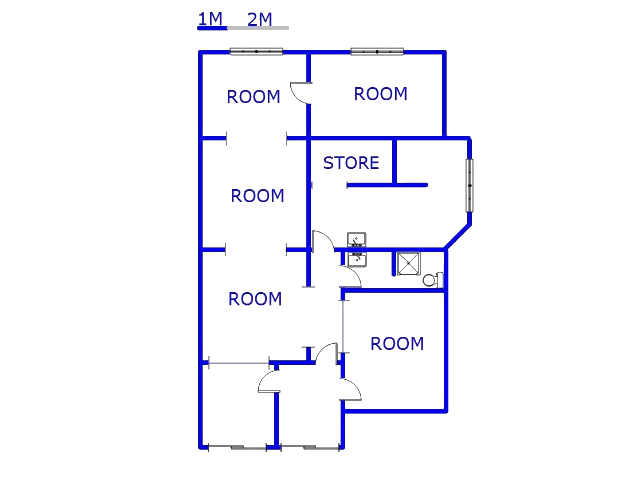 Floor plan of the property in Boksburg