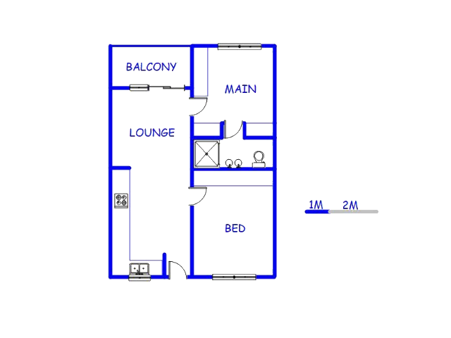 Floor plan of the property in Montague Gardens