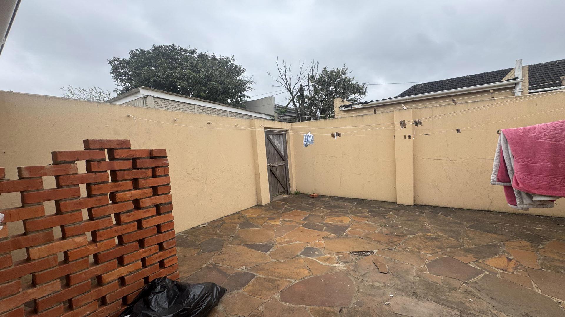 Backyard of property in East London