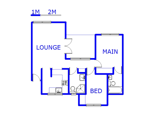 Floor plan of the property in Northgate (JHB)