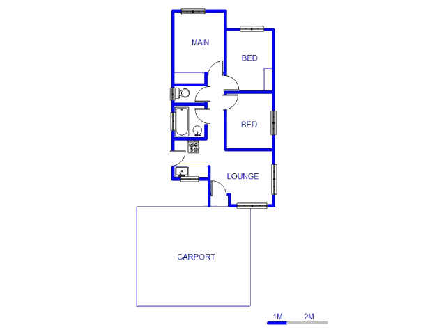 Floor plan of the property in Soshanguve East