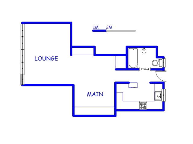 Floor plan of the property in Durban Central