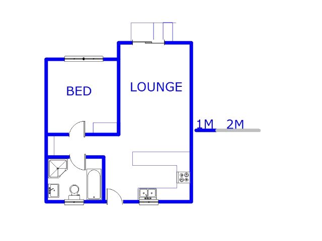 Floor plan of the property in Rensburg