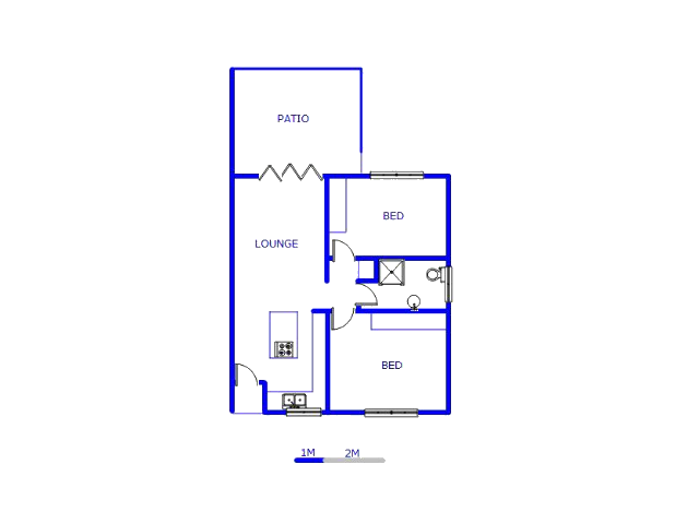 Floor plan of the property in Barbeque Downs