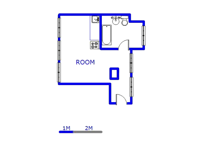 Floor plan of the property in Johannesburg Central