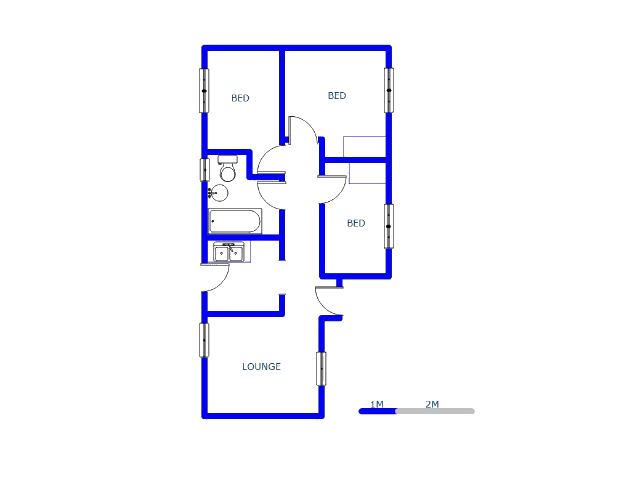 Floor plan of the property in Blue Hills