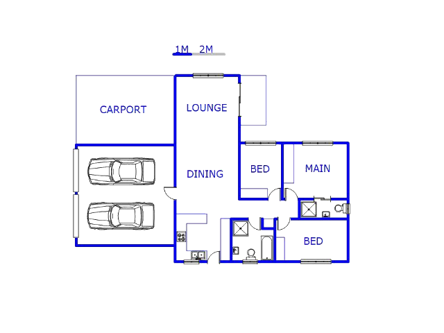 Floor plan of the property in Northgate (JHB)