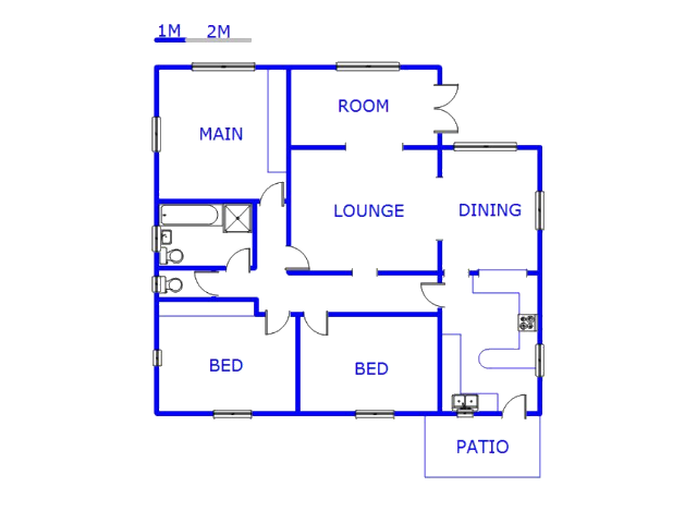 Floor plan of the property in Bluff