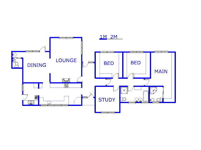 Floor plan of the property in Kew