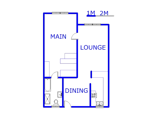 Floor plan of the property in Bedford Gardens