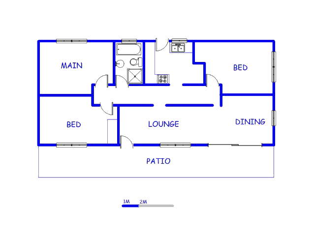 Floor plan of the property in Ifafa Beach