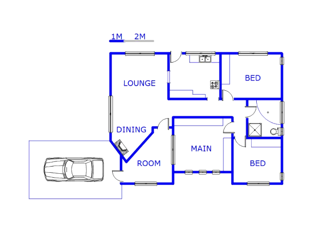 Floor plan of the property in Pietermaritzburg (KZN)