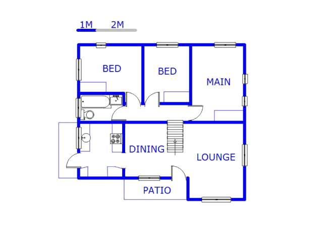 Floor plan of the property in Umlazi