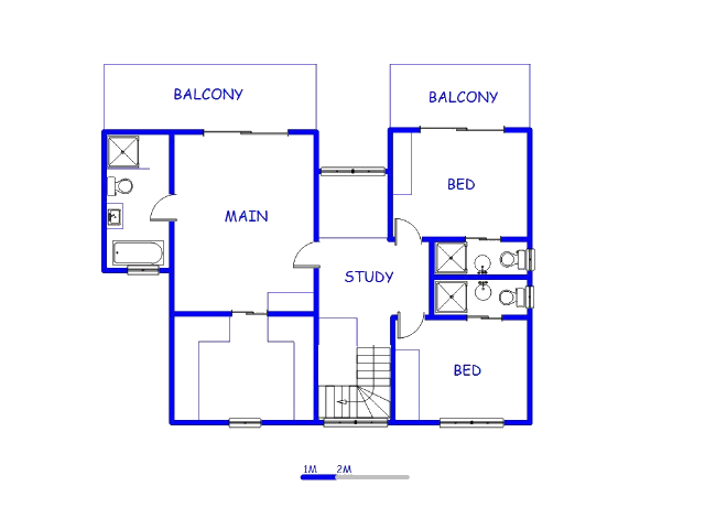 Floor plan of the property in Umhlanga 
