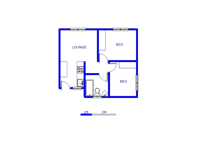 Floor plan of the property in Fleurhof