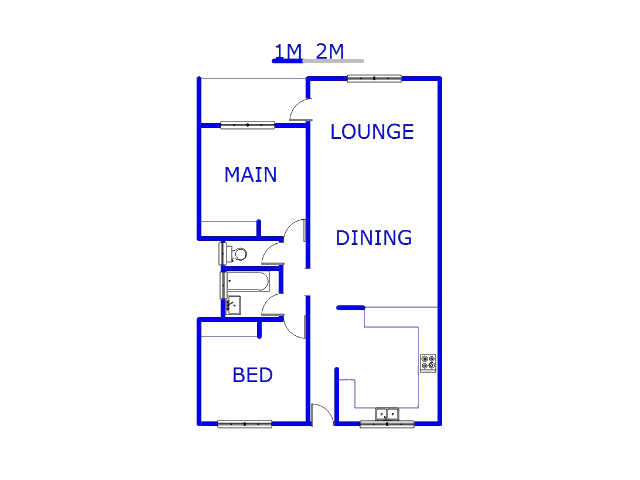 Floor plan of the property in Vanderbijlpark