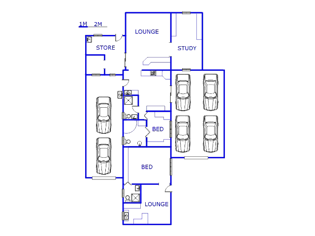 Floor plan of the property in Lenasia South