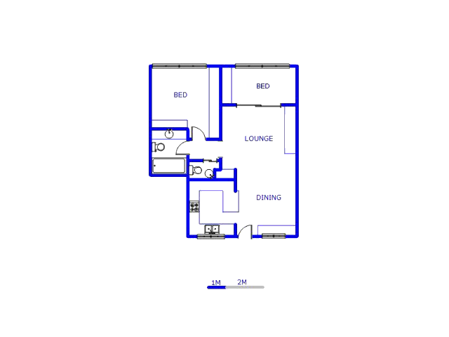 Floor plan of the property in Townsend Estate