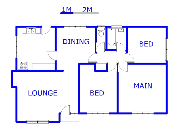 Floor plan of the property in Emalahleni (Witbank) 