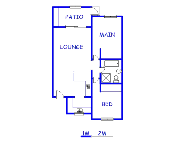 Floor plan of the property in Noordhang