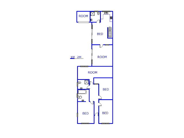 Floor plan of the property in Boksburg