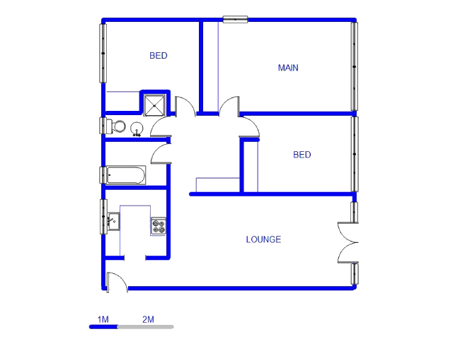 Floor plan of the property in Pretoria West