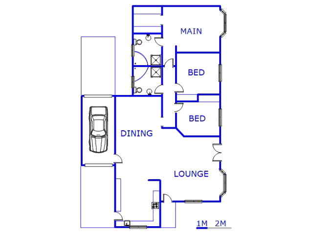 Floor plan of the property in East Germiston